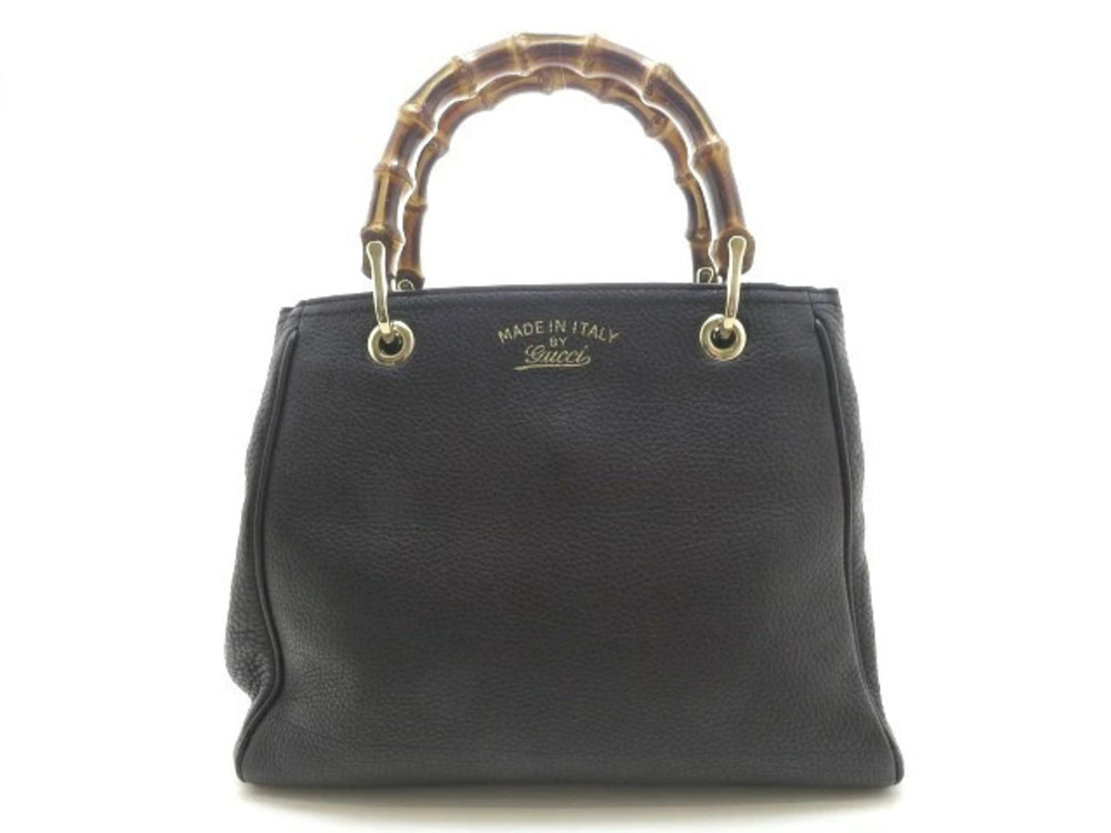 Gucci Bamboo Bag Black Calfskin